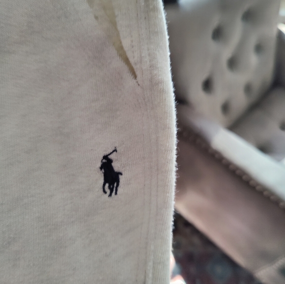 POLO RALPH LAUREN FLEECE SWEATPANTS BOYS OATMEAL SIZE S (8) - Picture 4 of 8